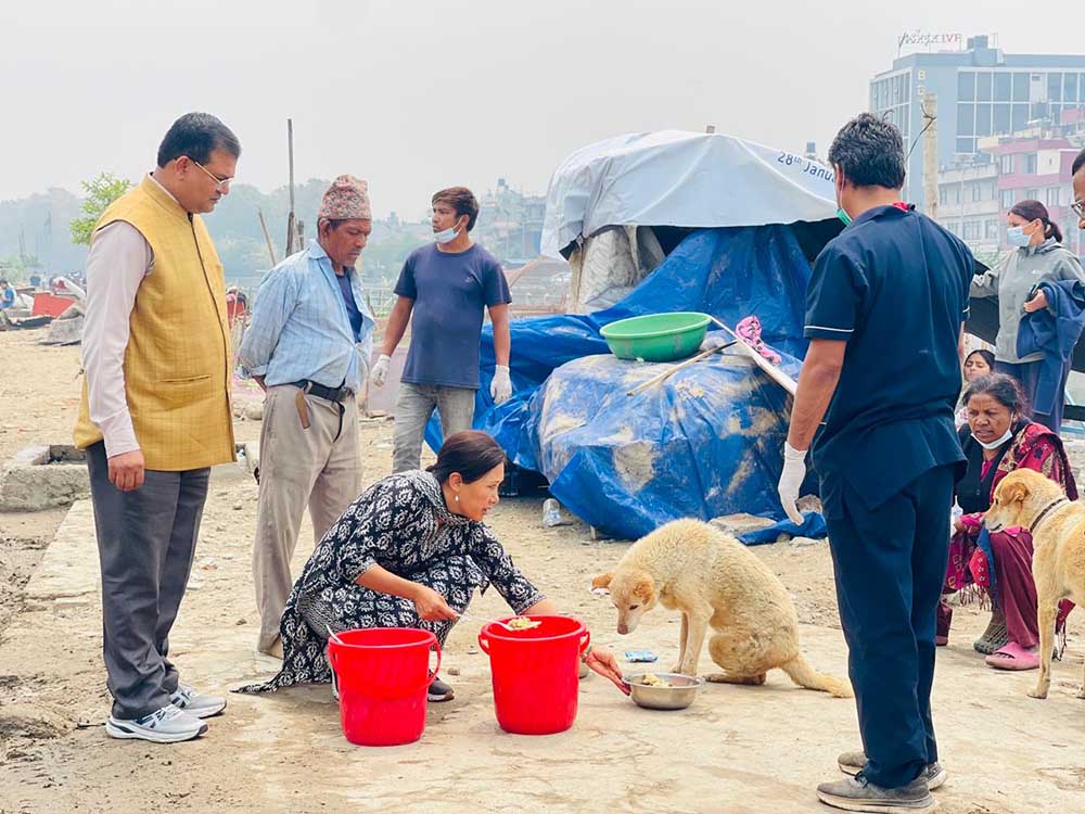 सुकुम्बासी बस्तीका जनावरको उद्धार र हेरचाहमा स्नेहा केयर सक्रिय